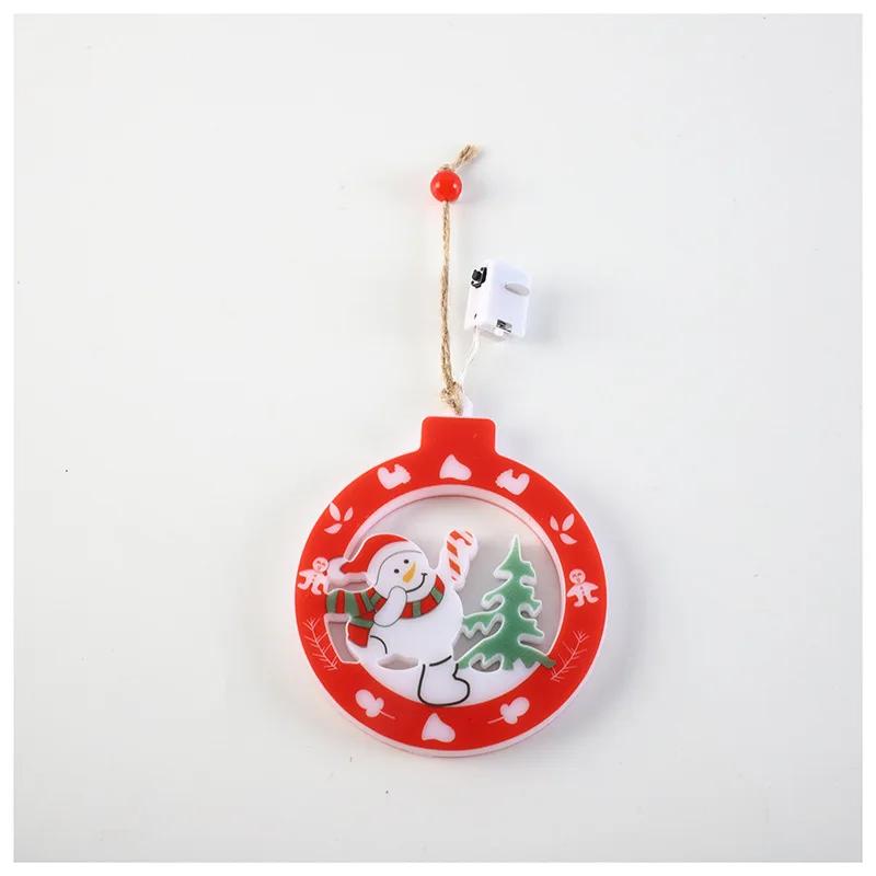 Christmas Tree Light String Window Lamp Hanging Ornament Santa Claus Decoration Lights Star Snowman Indoor Lights Tree Decor