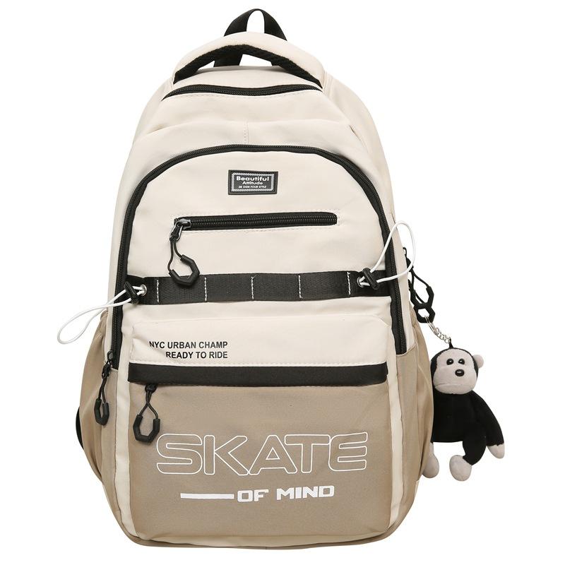 Студенческий школьный рюкзак с цветовыми блоками — фото 25