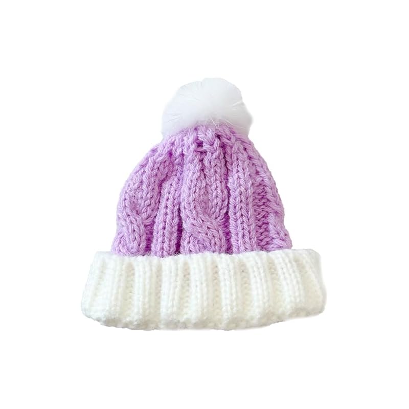 Knitted Cap for Plush Toys (10cm), Purple, Item