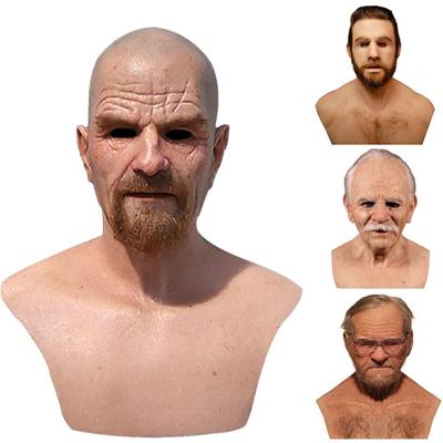 Yaşlı Kostümü Başlık Gerçekçi Büyükanne/Büyükbaba/Erkek/Kız Rahat Giyim Yüksek Dayanıklılık Yumuşak Cosplay Aksesuarları