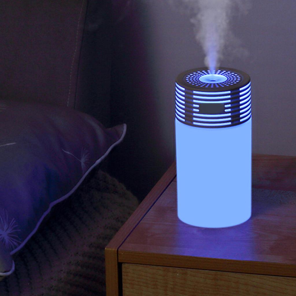 300ml Mini Humidifier Colorful Portable USB 2 Spray Modes Humidifier for Car Office White