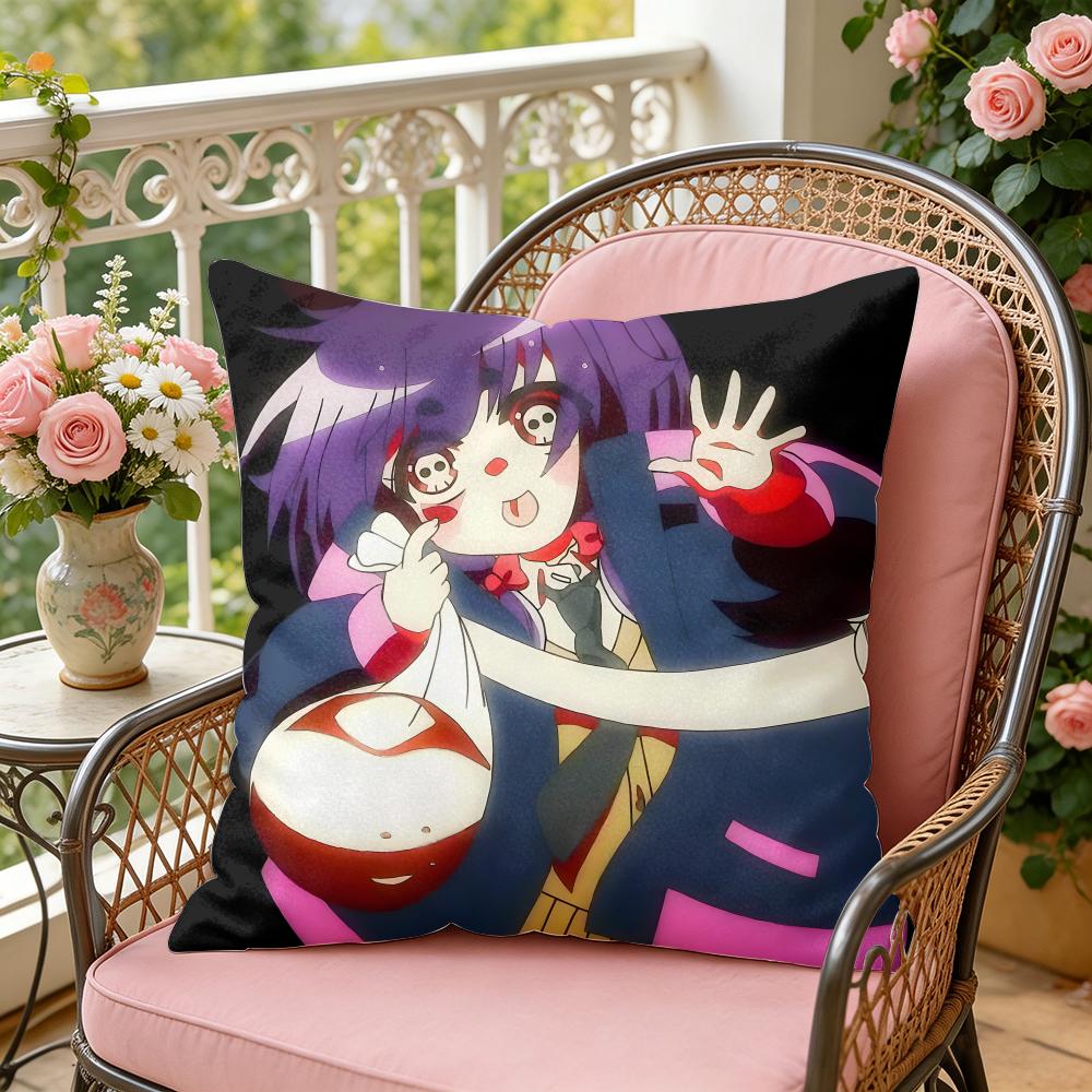 Dark GGathering Anime Cushion Cover Soft Plush Throw Pillow Cover DoubleSided Decorative Cushion Case Sofa Bedroom Home Decor