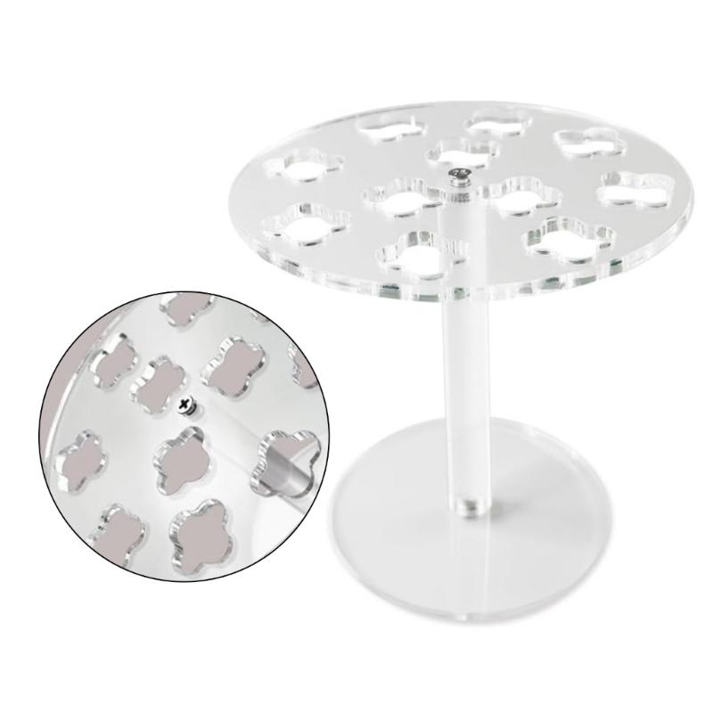 Acrylic Scissors Stand with 11 Slot Salon Barber Tool Organizers Desktop Comb Clip Storage Rack