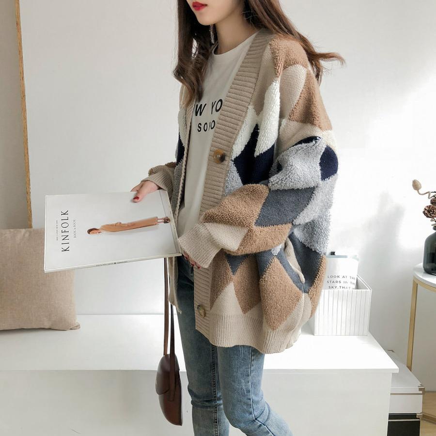 Oversized Ribbed Knit Cardigan Coat for Women - Autumn Fall Style