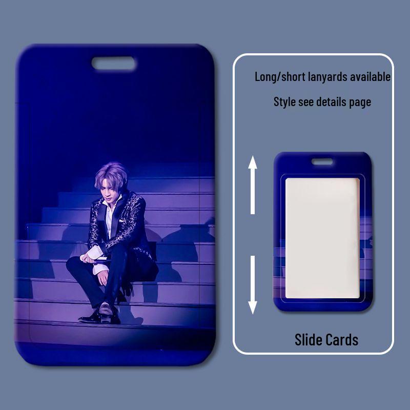 Xue Zhiqian Sliding Plastic Card Holder: Student ID, Meal Card, Name Tag, Work Pass, Bus Access
