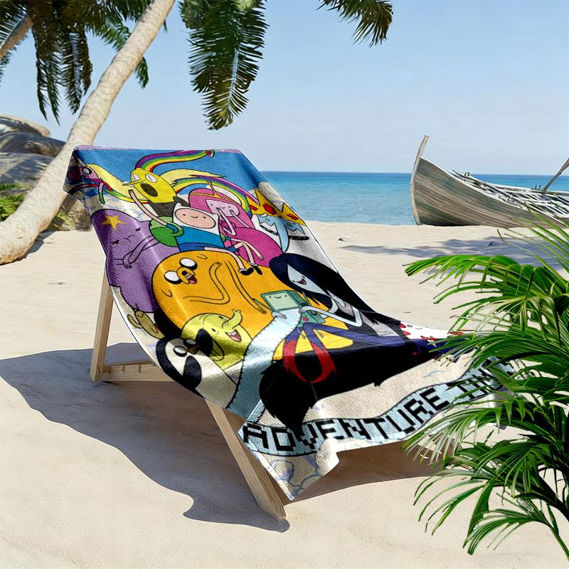 Adventure Time 2D Flat Print Beach Towel, Large Soft Quick Dry Towel for Beach Camping Swimming.MSTJ0918021