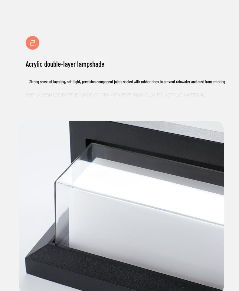 Waterproof Minimalist LED Wall Light with Smart Sensor for Outdoor Use