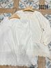 Mori Girl Cotton Lace Embroidery Top - Long Sleeve Babydoll Undershirt