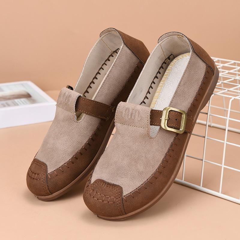 

Новая тканевая обувь, женские туфли-лодочки, модные и универсальные, удобная мягкая подошва, обувь на один шаг 37 кофейный