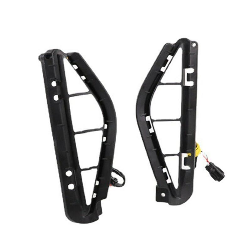 Hot,1 Pair Daytime Running Lights With Turn Signals Led Drl Fog Lamp Compatible For Hyundai Santa
