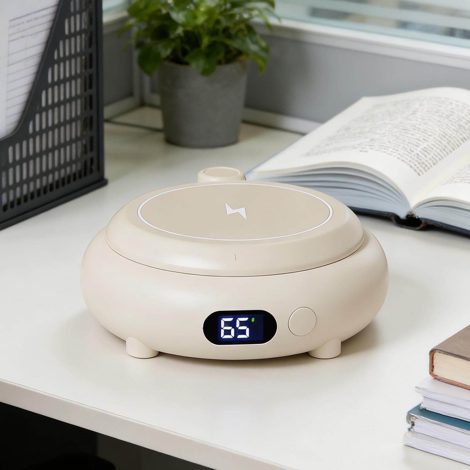 

Mug Warmer Electric Smart Temperature Control Mug Warmer for Desk for Beverage Desktop Table Kitchen Apartment Dormitory Tea CN