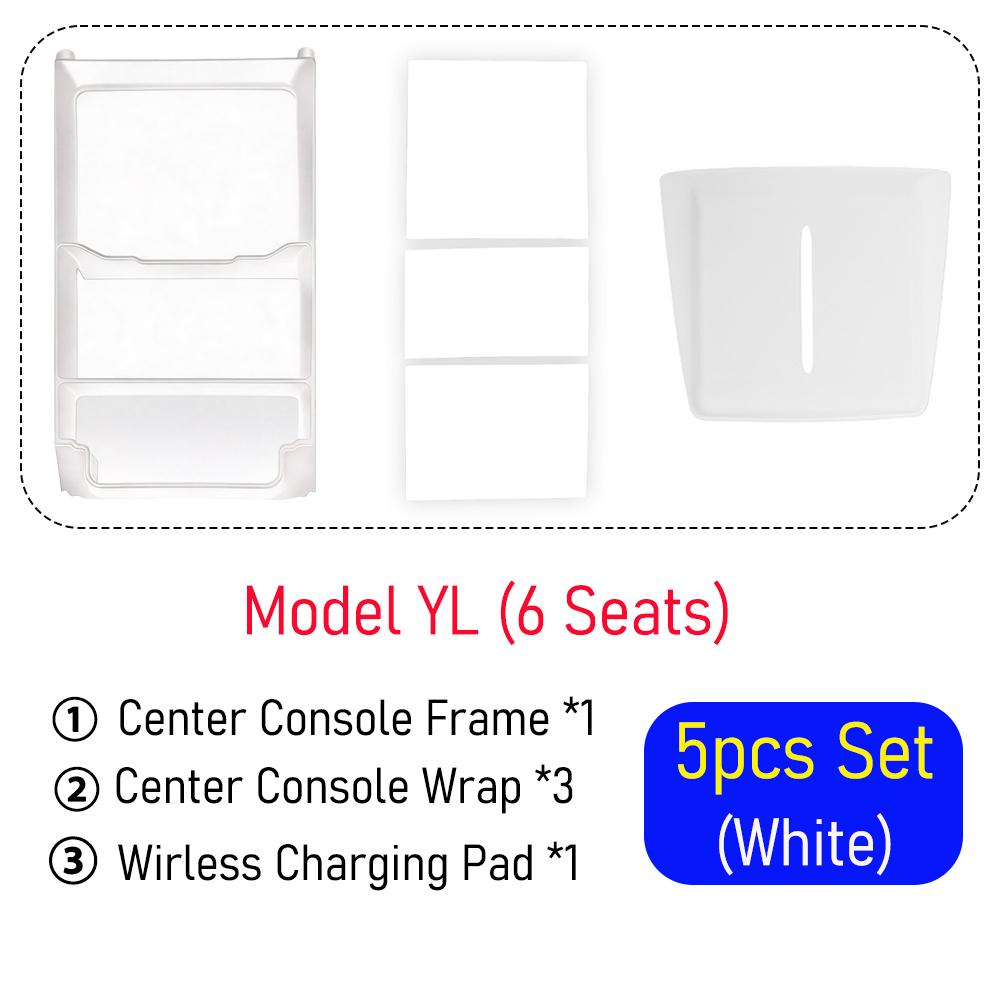 Wireless Charging Pad for Tesla Model YL Accessories 2026 Center Console Wrap Cover Silicone Anti-slip Armrest Protector Frame