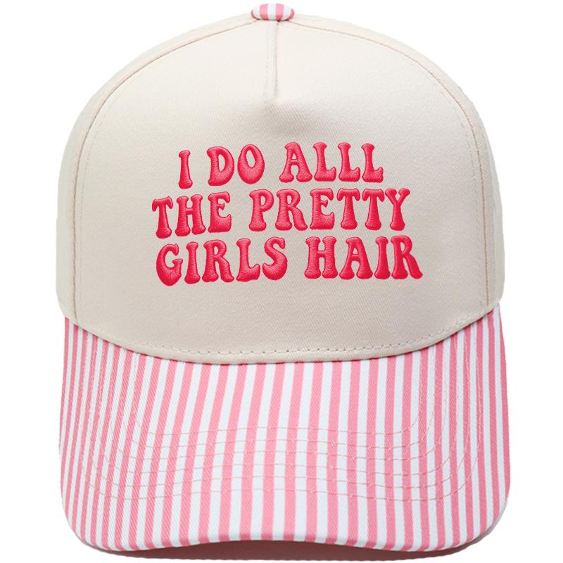 I DO ALL THE PRETTY Embroidery Color Matching Truck Driver Hat Fun Men's and Women's Sunshade Dad Hat