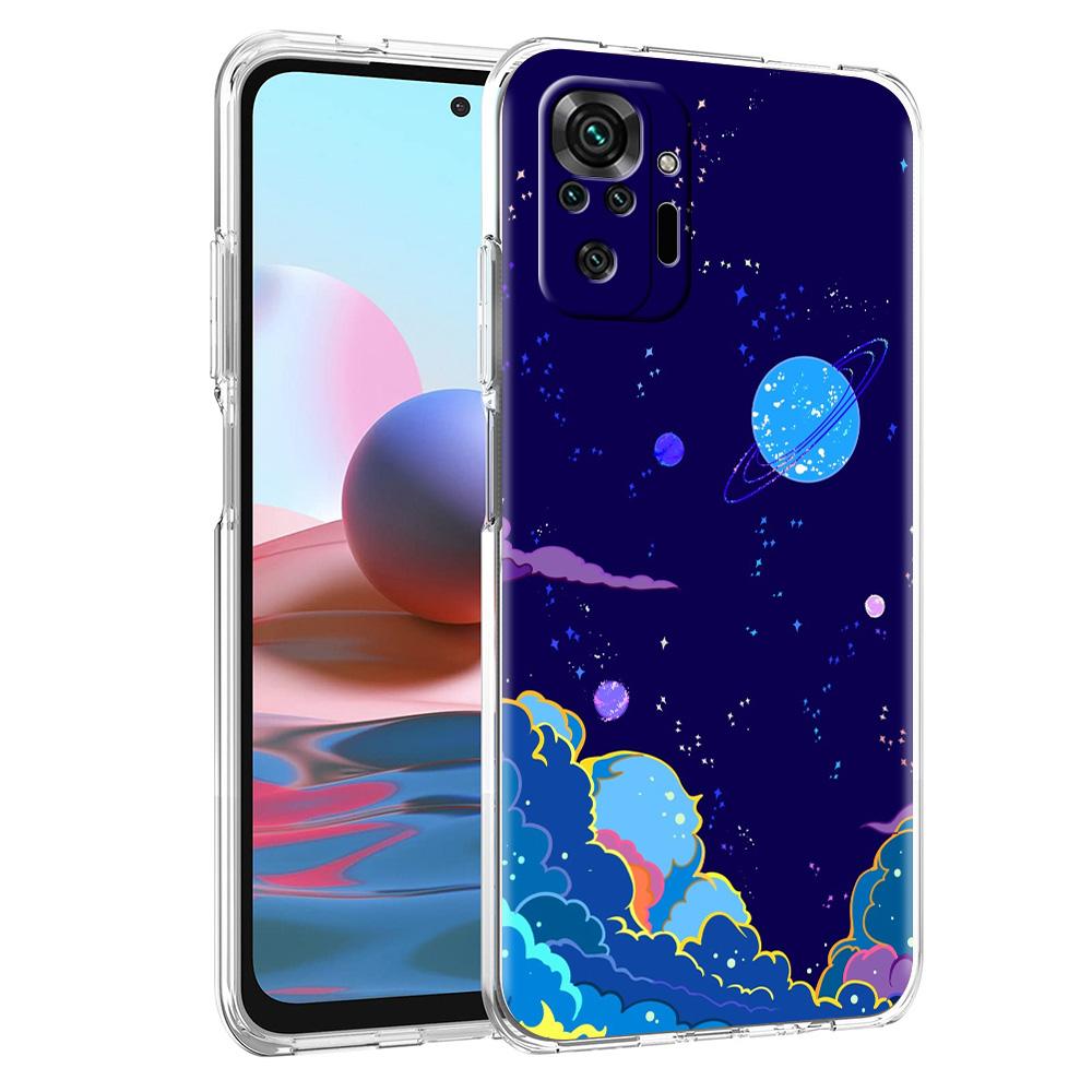 Custodia per Telefono Per Xiaomi Poco X3 NFC M3 F3 Redmi Note 9S 9 8 10 Pro 7 8T 9C 9A 8A K40 Cover Trasparente Spazio Colorato Galassia Universo