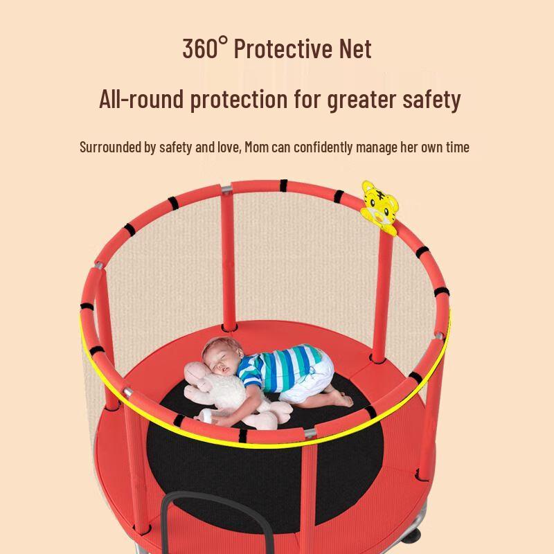 Children's Indoor Trampoline with Safety Net