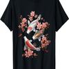 Koi Carp Ying Yang Nishikigoi Fish Cherry Blossom T-Shirt(67)