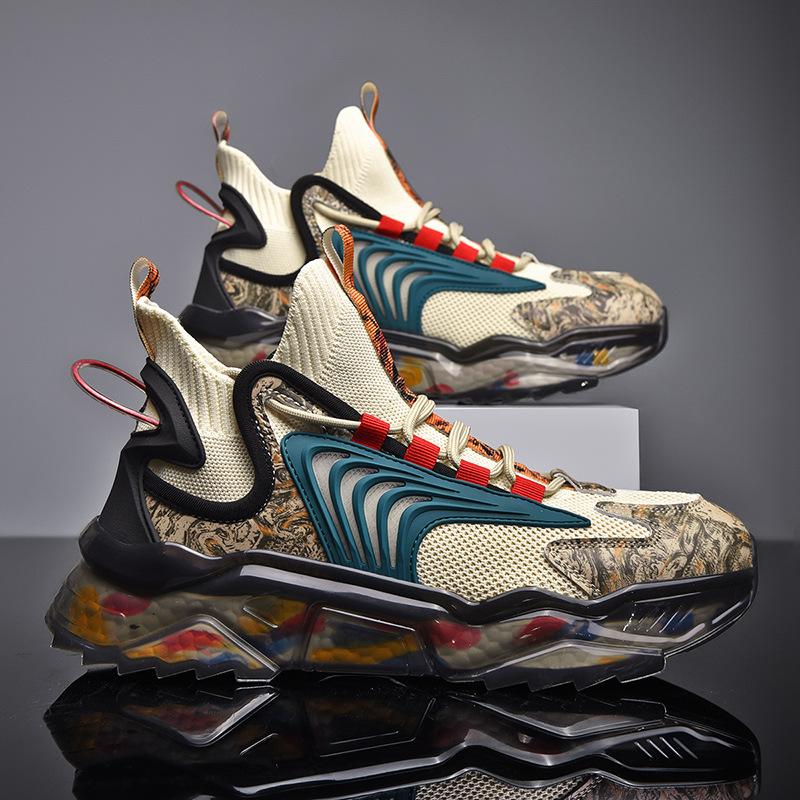 

Большие размеры сетчатой обуви мужские летние дышащие тонкие молодежные сетчатые спортивные кроссовки для бега и вязания модные туфли для папы 36 бежевый