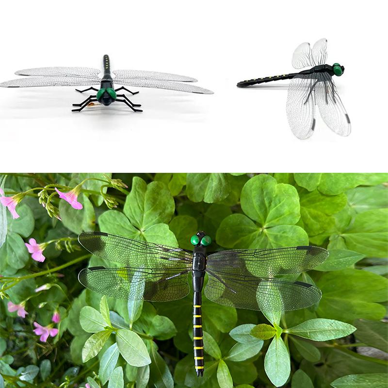Outdoor Mosquito Repellent Simulation Big Dragonfly Insertion Rod Dragonfly Mosquito Repellent God Model Toy Wing Length 14cm