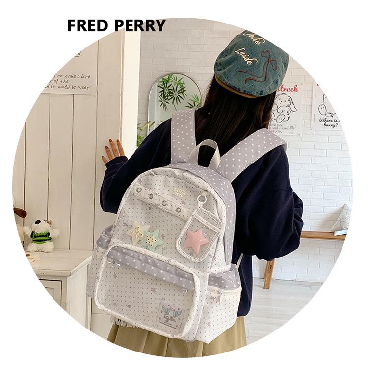 Trendy Polka Dot Ita Backpack for Students – Cute & Versatile for Elementary, Middle, and College Girls