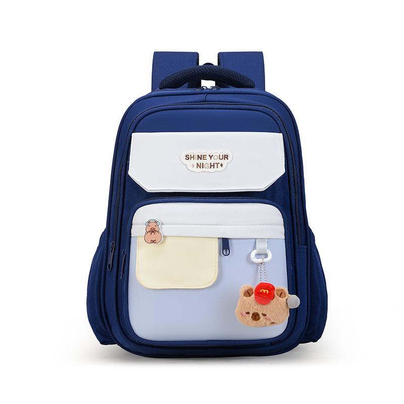 The New Schoolbag Is High-value, Fresh and Sweet, Contrasting Colors, Splicing Backpack Level 1-3, Lightweight Multi-pocket Backpack.