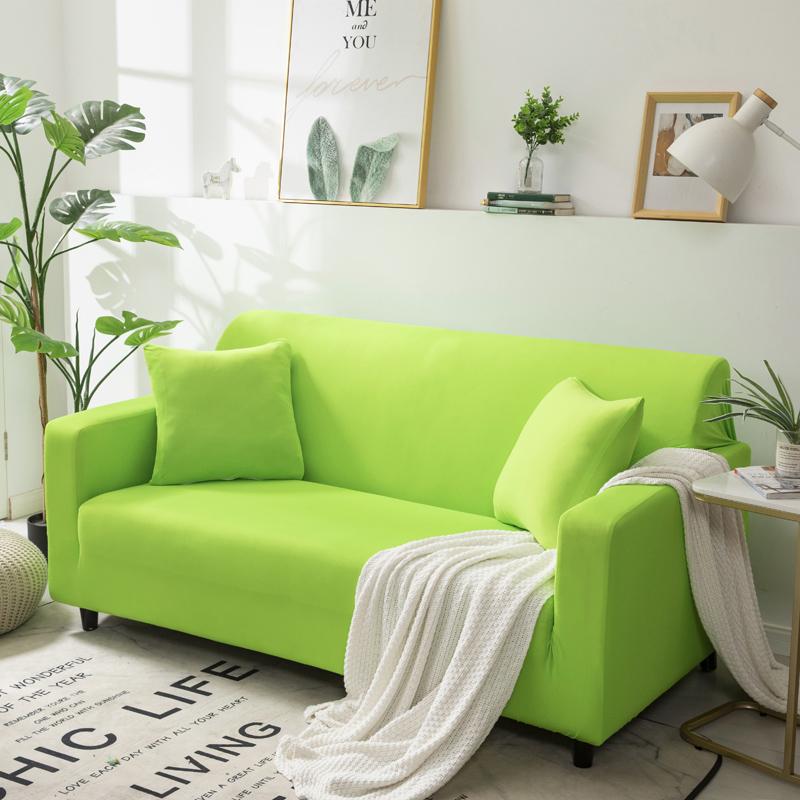 Solid Color Elastic Sofa Covers for Living Room Stretch Slipcover Armchair Couch Cover Corner L shape Sectional Sofa Protector