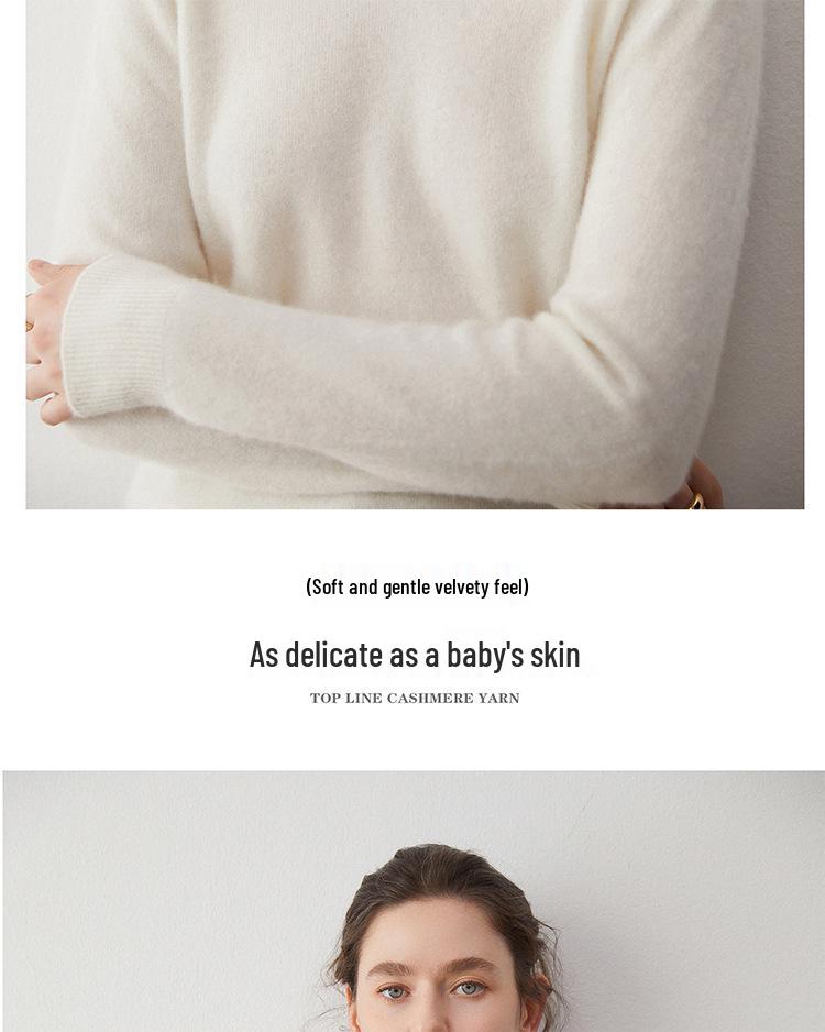 Women's V-Neck Loose Cashmere Sweater, Warm Knitted Pullover, Solid Color, Versatile & Trendy.