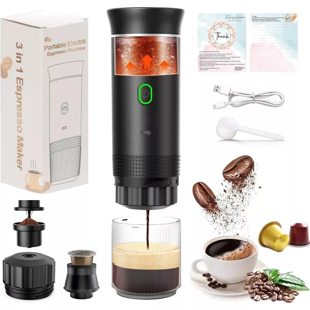 

Portable 3 in 1 Espresso Maker Electric Travel Coffee Machine Office Travel Camping Coffee Powder & Coffee Capsul Coffee Maker