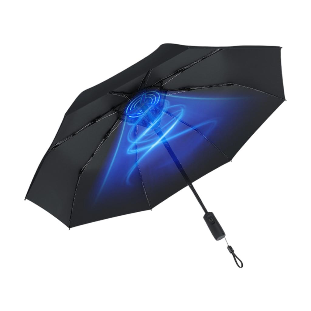 Strong Anti-ultraviolet Parasol with Electric Fan and Rainproof Function Dual-speed Wind Adjustment Outdoor Parasol
