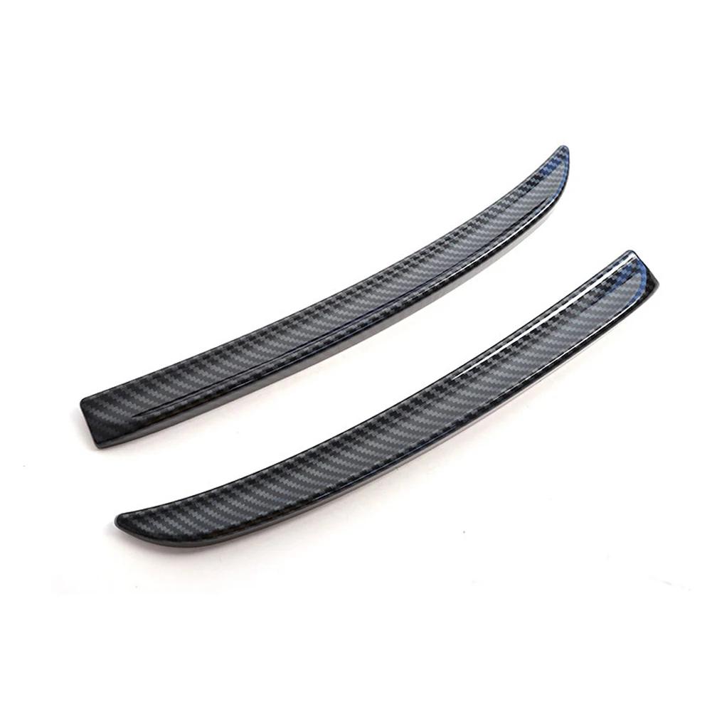 2PCS Rear Spoiler Extension Lip Fins for Mini Cooper F56 F55 2014+ S /JCW Spoiler Red Carbon Fiber Black Color Auto Part Styling
