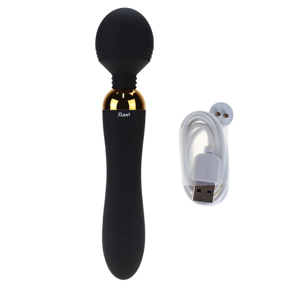 Dual Ended Vibrators G Spot Clit Stimulator Multi-frequency USB Charge Big AV Stick Dildo Vibrators Adult Sex Toys for Women