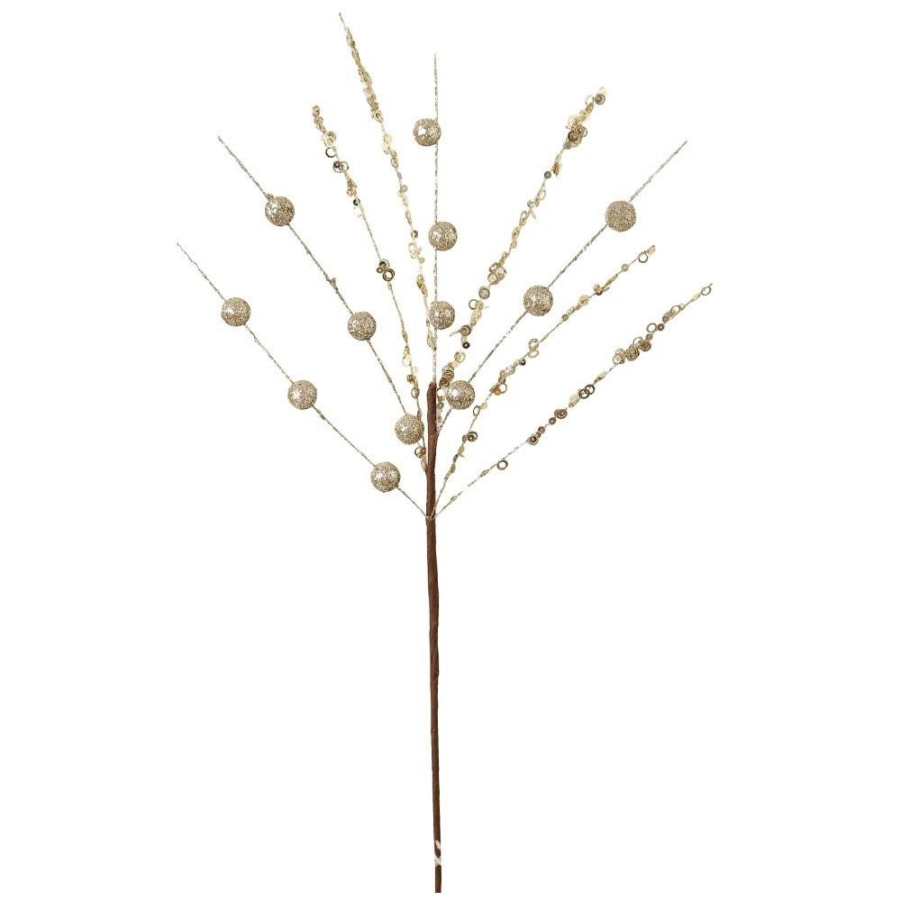 Glitter Coated Christmas Tree Picks Gold Red Pink Floral Branches  Holiday Party