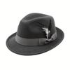 Men's Fedora Hat with Feather - Soft Jazz Dress Hat for Parties and Daily Wear