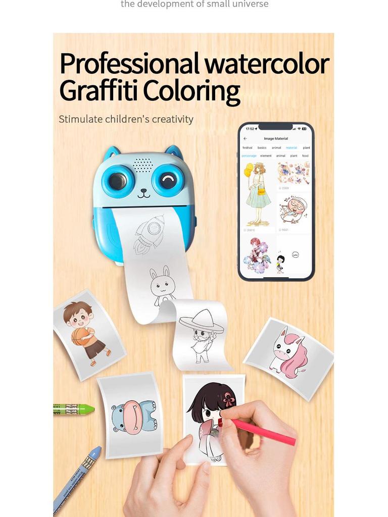 Kids' Instant Camera: 2.4-inch HD Screen, Digital SLR