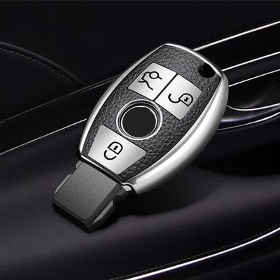 Kožený TPU kryt pouzdra na klíče do auta pro Mercedes Benz ECGMRS Class W204 W212 W176 GLC CLA GLA AMG Autopříslušenství