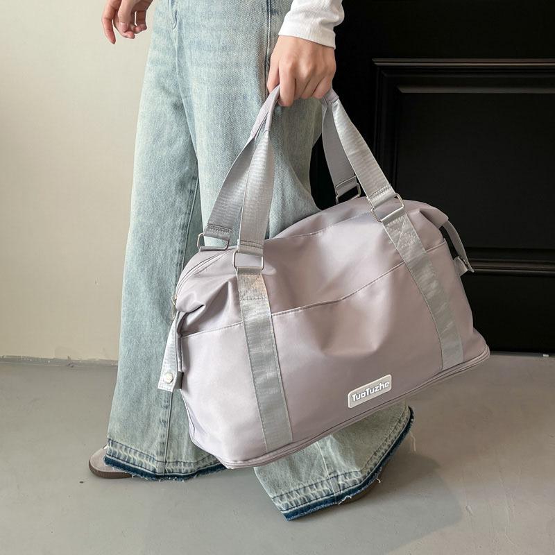 Short-distance large-capacity women's trolley case boarding fitness handbag folding luggage storage travel bag