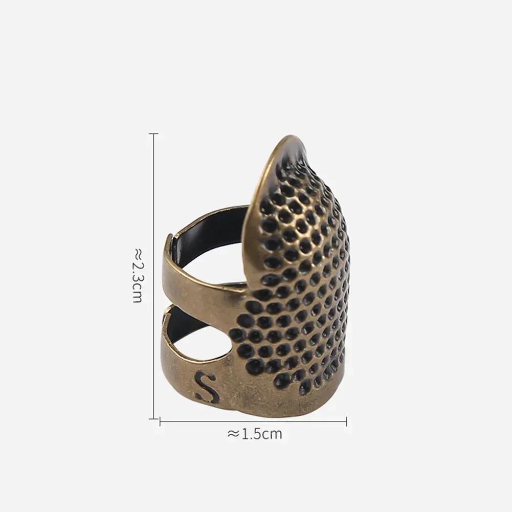 10 Stück Verstellbarer Fingerhut zum Nähen Retro Nähfingerhut Schutzhülle Fingerhutring Handgemachtes DIY Bastelstickerei Nähen