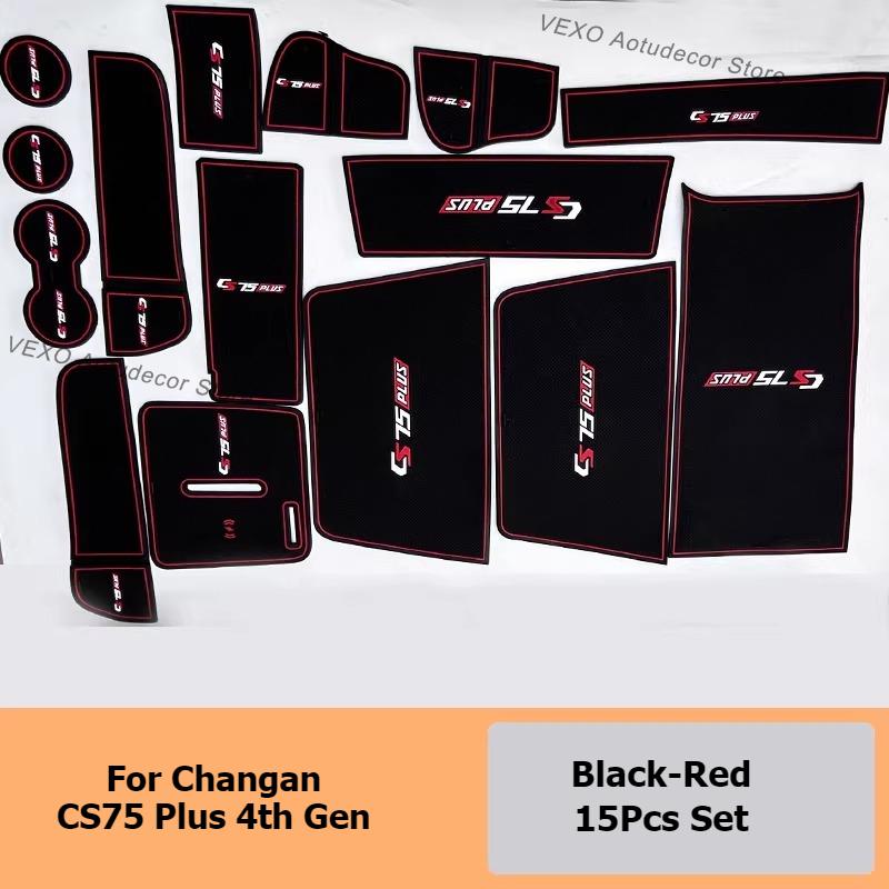 For Changan CS75 Plus 4th Gen Wireless Charging Pad Silicone Door Slot Cup Holder Mat Non-Slip Waterproof Interior Accessories