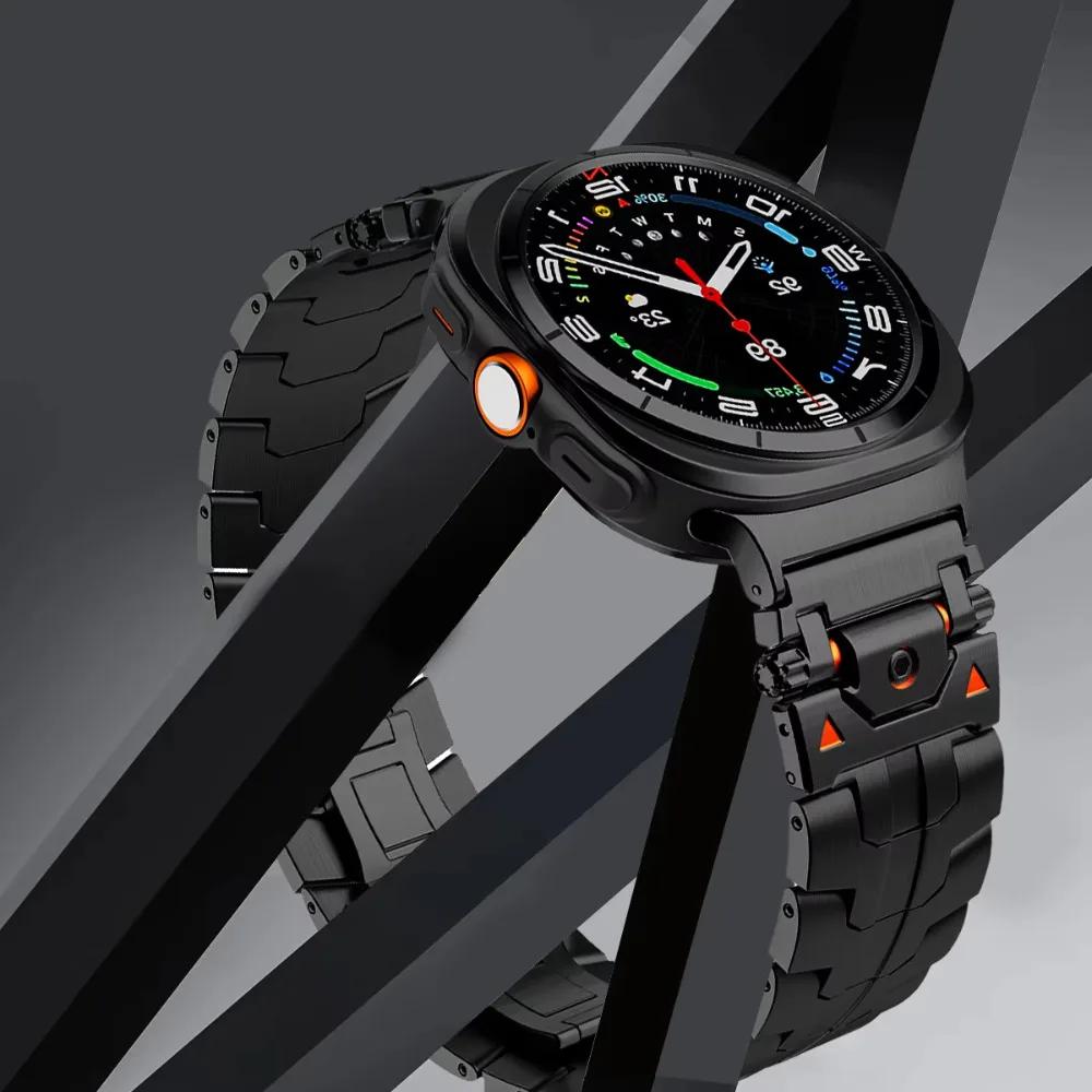 Stainless Steel Strap for Samsung Galaxy Watch Ultra 47mm Loop Band Bracelet for Galaxy Watch Ultra 47MM No Gaps Link Wristband