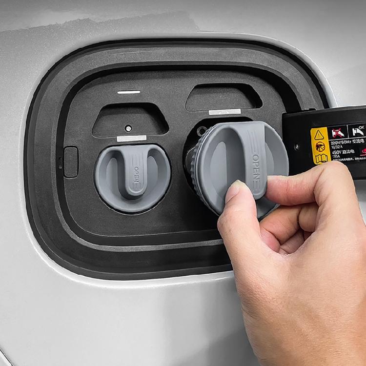 Electric Car Charger Port Waterproof Protective Cover, Magnetic Seal Suitable for Rain Dust Protection, High Visibility