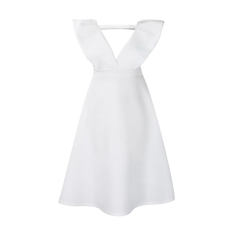 

3 Women s 2 New Deep Neck Sexy Dress Banquet Dress Dress S белый