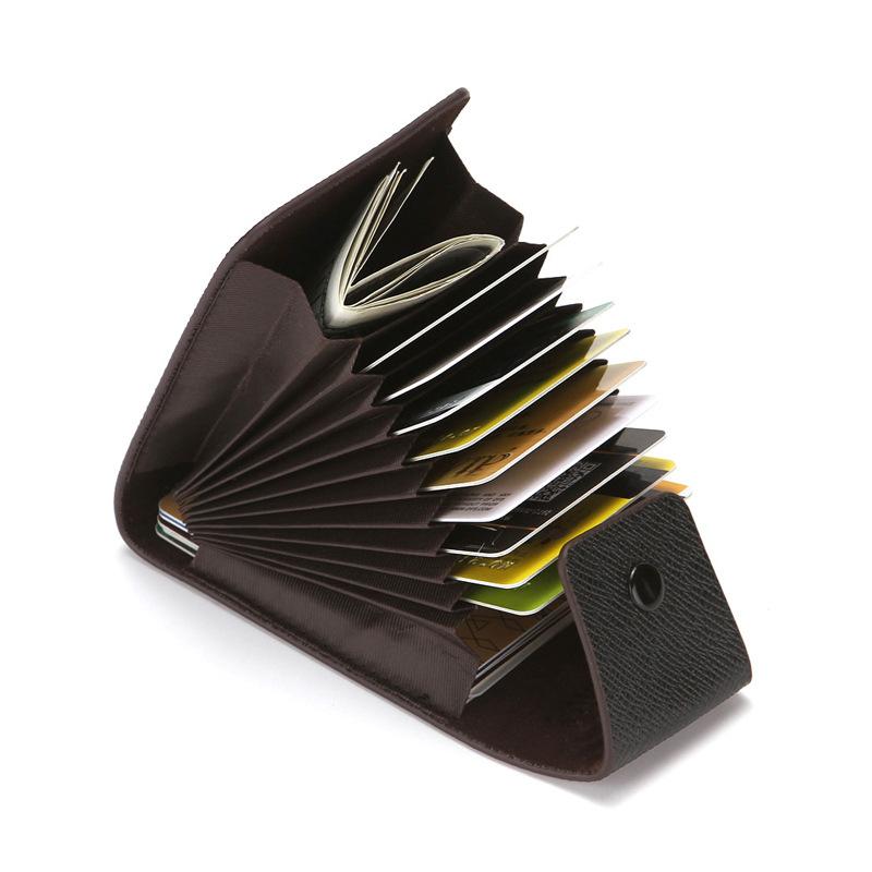 Multi-Card Damen Tasche Unisex Orgel Kartentasche Herren Große Kapazität PU Leder Herren Geldbörse