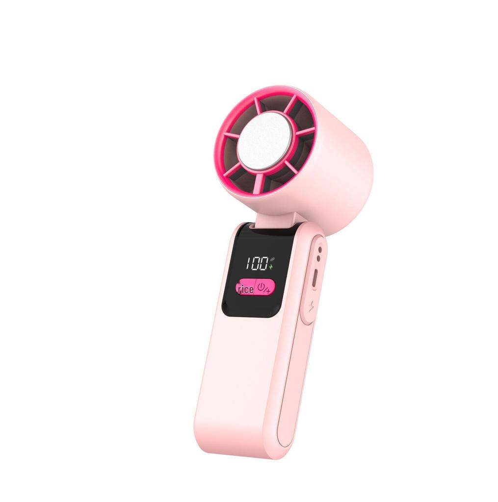 2026 Portable 199-Speed Handheld Fan with Ice Pack - Neck-Hanging and Desktop Charging