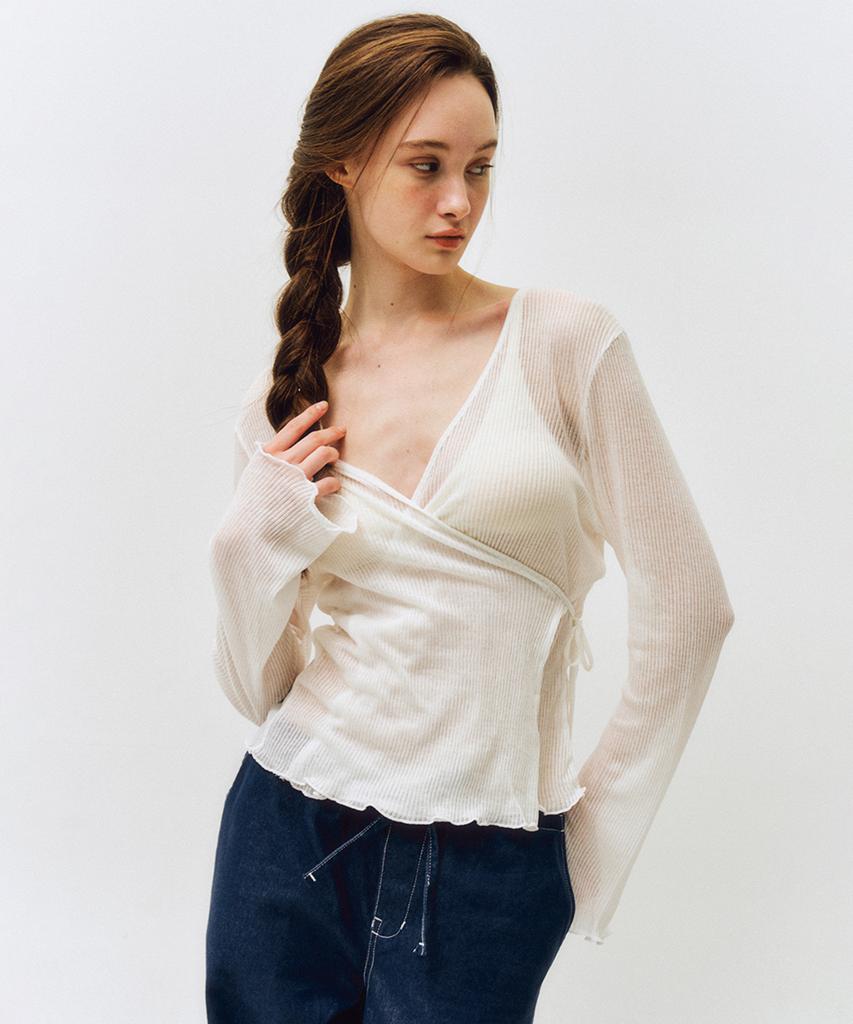 CITTA Minimal Wrap Cardigan_Ctt368(White)