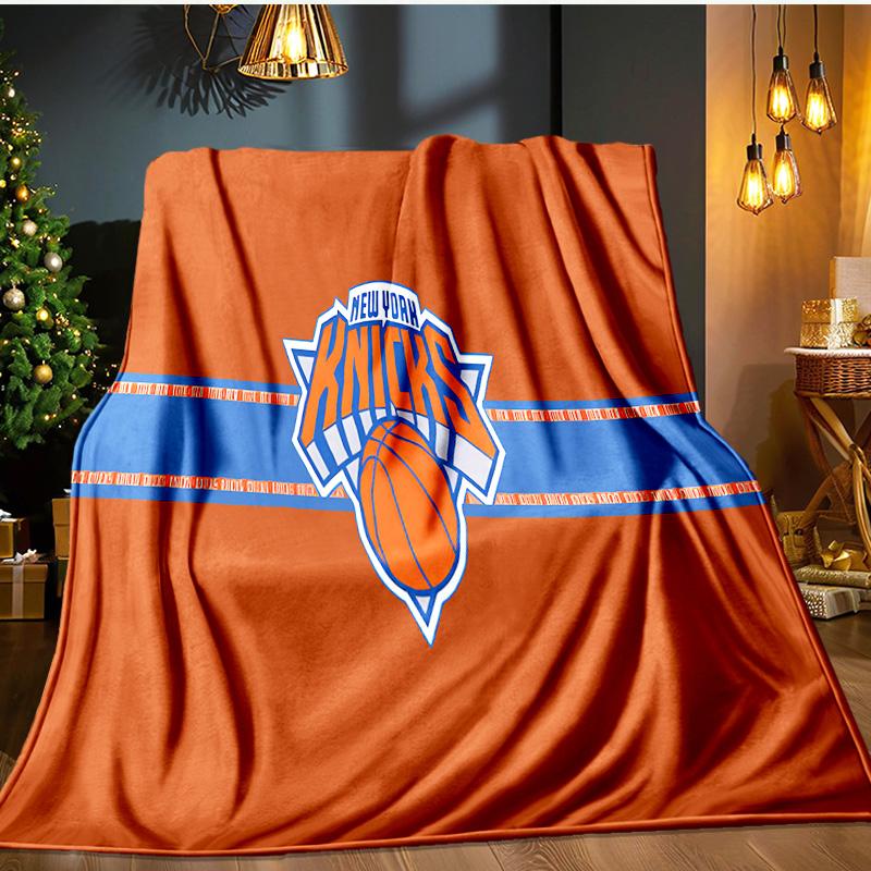 York Knicks Flannel Blanket, Use for Birthday/Holiday Gift, Soft Blanket for Sofa/Bed/Camping/Office/Tourism Use,All Seasons