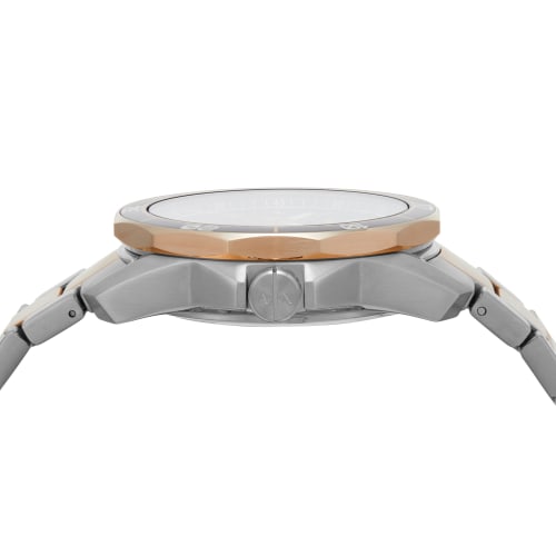 A|X Armani Exchange SPENCER AX1962 Men's Watch in Silver and Pink Gold