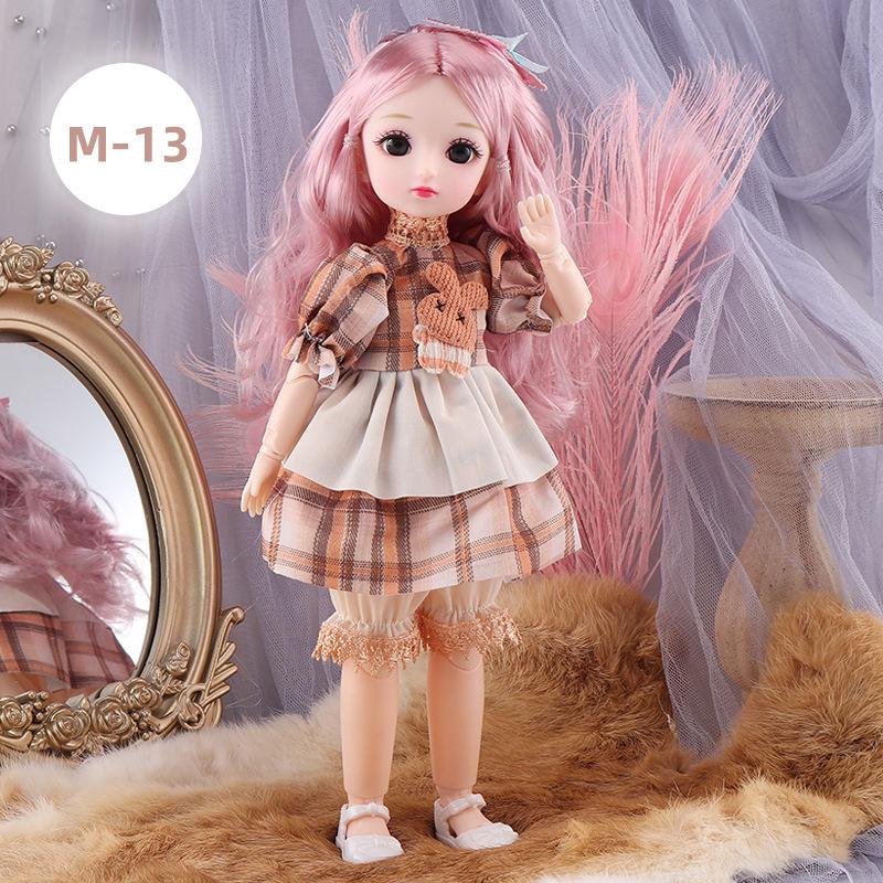 12 Inch 30 CM Bjd Anime Doll With Clothes Kids Girls 4 To 16 Years Dollhouse Accessories Skirt Hat Headdress Dress Up DIY Toys