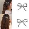Beaded Bowknot Hair Clip Female Duckbill Clip Hairpin Sweet Ballet Hair Decors
