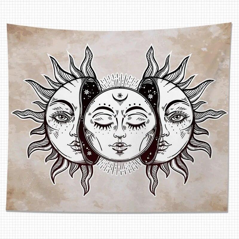 Tapiserie Zeul Soarelui Artă Totem de perete Decorare Acasă Sufragerie Agățat Pânză de fundal