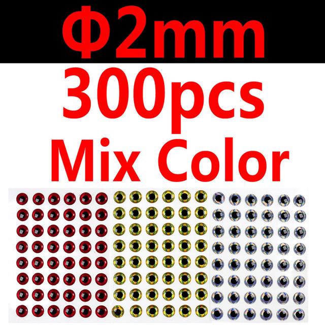 

300 шт голографические 3D рыбьи глаза приманки для изготовления глаз привязка мушек стример наживка рыбьи глаза 2 мм до 10 мм красный, серебристый, золотой 2mm