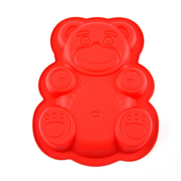 1pc Non-Stick Silicone Baking Mold - Big Bear Shape Cake Mold for Christmas with Cute Teddy Bear Detail